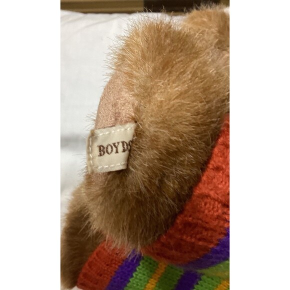 Boyds Bear Teddy Bear & Lion Stuffed Toy Plush Rusty Knitbeary With Roary 2009 - Picture 7 of 13